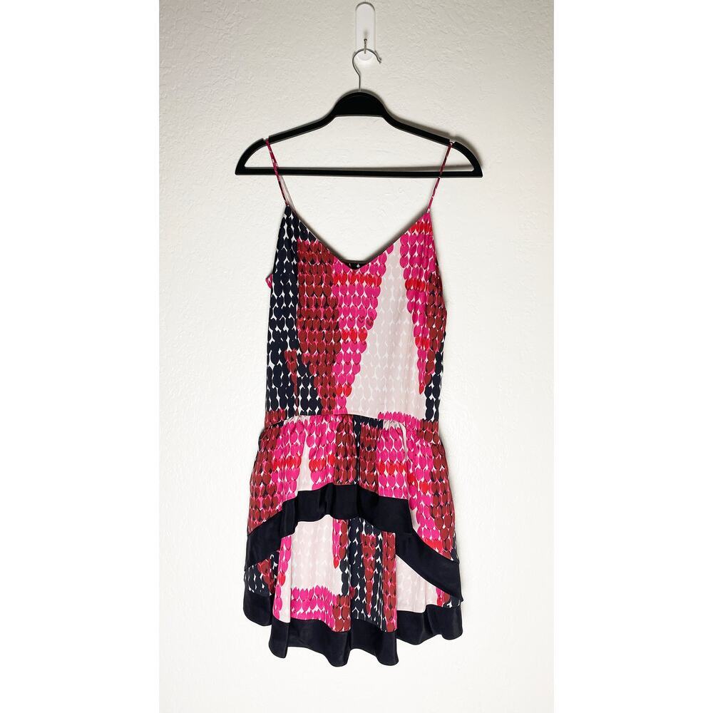 The Odells Women's Mini Slip Dress Layered Ruffle‎ Summer Flowy Colorful Tulips